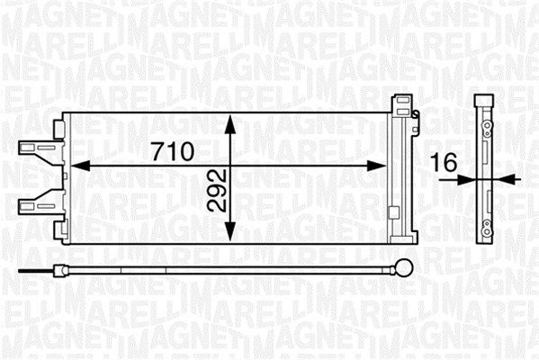 MAGNETI MARELLI Конденсатор, кондиционер 350203623000